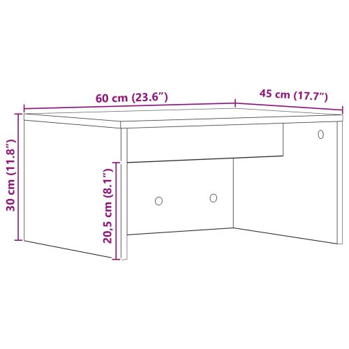 Стенно бюро със съхранение Дъб 60 x 45 x 30 cm Инженерно дърво