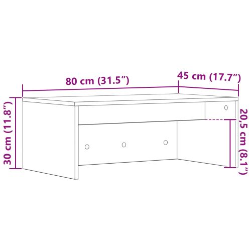 Стенно бюро Димян дъб 80 x 45 x 30 см Инженерно дърво