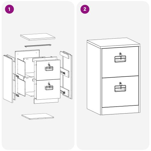 Кабинет за файлове с чекмедже с рафт Розово 45,5 x 42 x 74,5 см