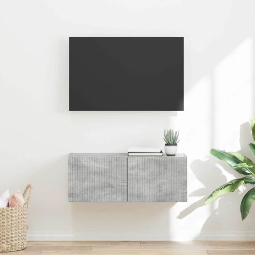 TV стенен шкаф Бетон 60 x 31 x 29.5 см Инженерно дърво