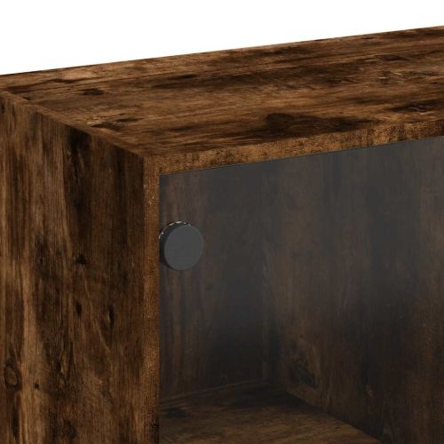 Сайдборд, опушен дъб, 102x37x75,5 см, инженерно дърво