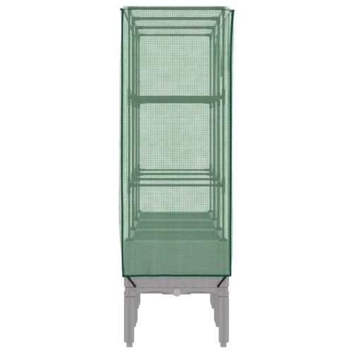 Повдигнато легло с оранжерия калъф, ратанов вид, 120x40x140 см