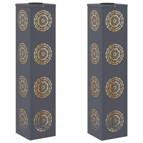 Соларна LED светлина за пътека 2 pcs Антрацит