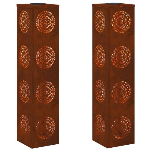 Соларна LED светлина за пътека 2 pcs Ръждясало