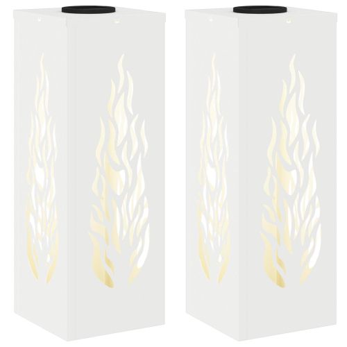 Соларна LED светлина за пътека 2 pcs Бяло