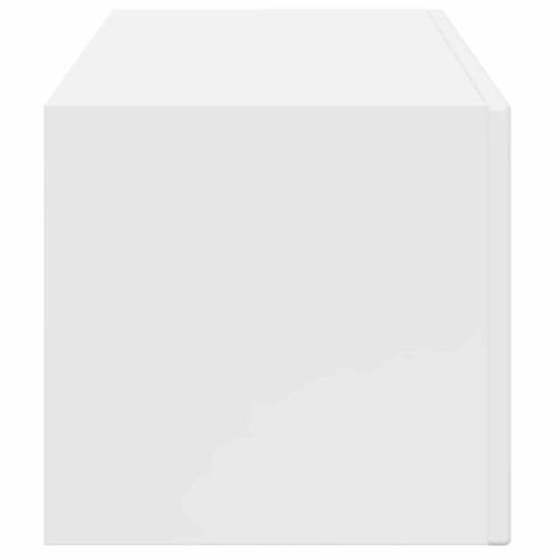 TV стенен шкаф Гланц бяло 98 x 31 x 29,5 см Инженерно дърво