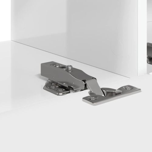 TV стенен шкаф 2 pcs Гланц бяло 98 x 31 x 29,5 см