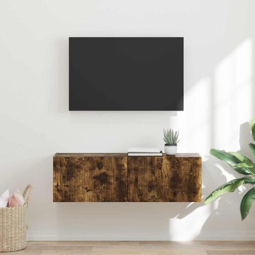 TV стенен шкаф Димян дъб 98 x 31 x 29,5 см Инженерно дърво