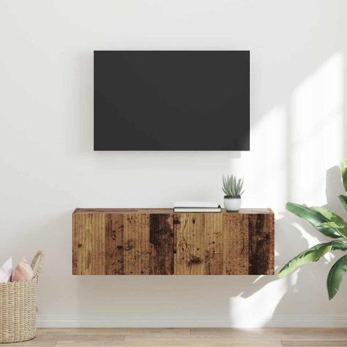 TV стенен шкаф Старо дърво 98 x 31 x 29,5 см Инженерно дърво