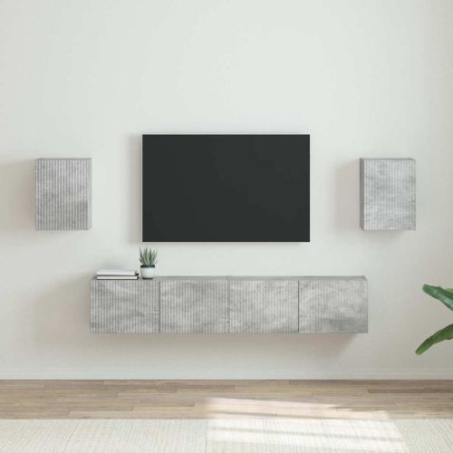 TV стенен шкаф 2 pcs Бетон 30 x 31 x 40 см Инженерно дърво