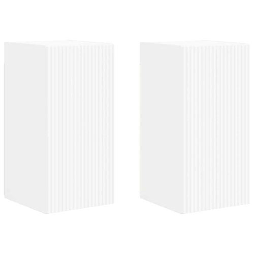 TV стенен шкаф 2 pcs Бяло 30 x 31 x 60 см Инженерно дърво