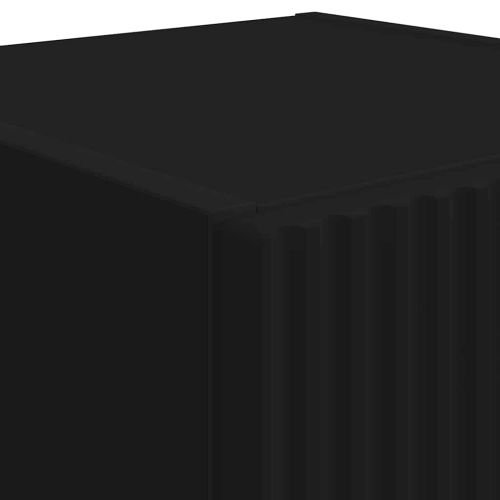 TV стенен шкаф Черно 30 x 31 x 80 см Инженерно дърво