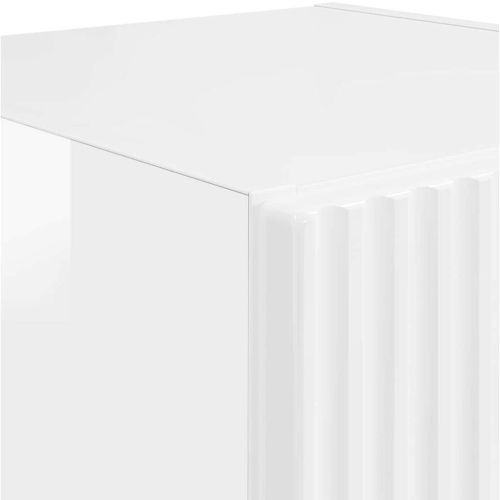 TV стенен шкаф Гланц бяло 30 x 31 x 100 см Инженерно дърво