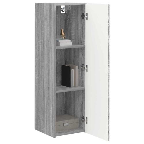 TV стенен шкаф Сив Сонома 30 x 31 x 100 см Инженерно дърво