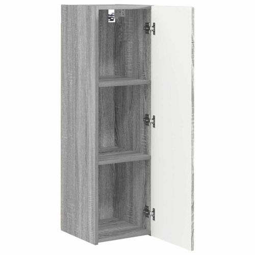 TV стенен шкаф Сив Сонома 30 x 31 x 100 см Инженерно дърво
