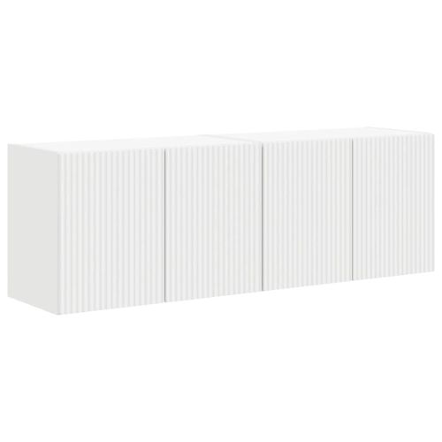 TV стенен шкаф 2 pcs Бяло 59,5 x 31 x 40 см Инженерно дърво