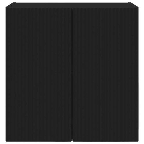 TV стенен шкаф Черно 59,5 x 31 x 60 см Инженерно дърво