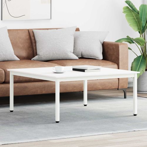 Масичка за кафе Бяло 100 x 100 x 45 cm Солидно борово дърво