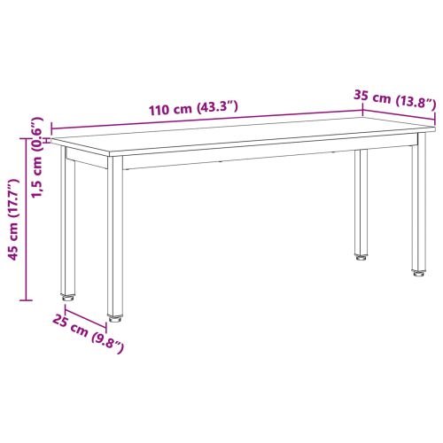 Пейка Бяло 110 x 35 x 45 cm Солидно борово дърво