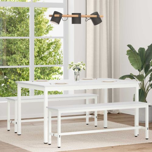 Трапезна маса Бяло 150 x 90 x 75 cm Солидно борово дърво