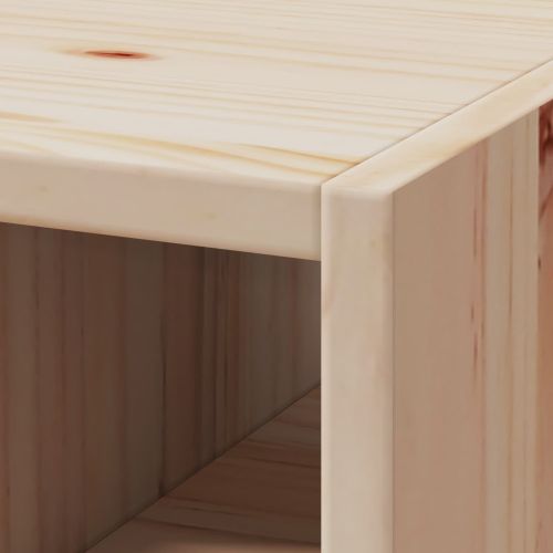 Винен рафт 2 pcs Естествен 56 x 25 x 56 cm Солидно борово дърво