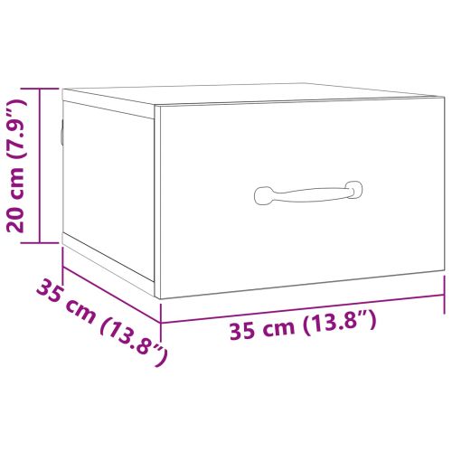 Нощен шкаф Дъб Артизан 35 x 35 x 20 см Инженерно дърво