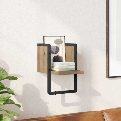 Стенен рафт с рафт Дъб Артизан 20 x 25 x 30 cm Инженерно дърво