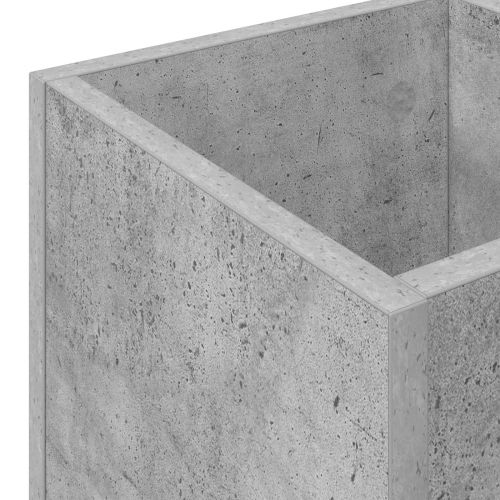 Стойка за чадър със съхранение Циментено сиво 25 x 24,5 x 64 см