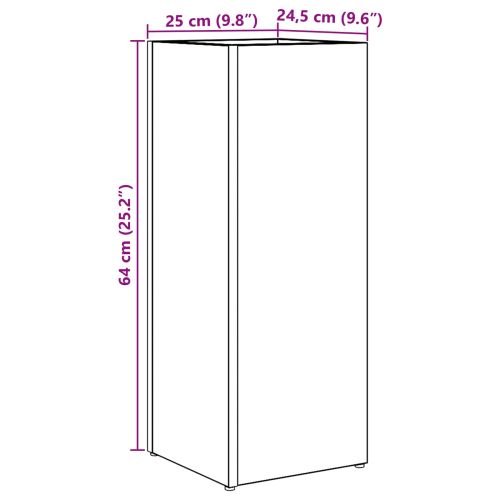 Стойка за чадър със съхранение Циментено сиво 25 x 24,5 x 64 см