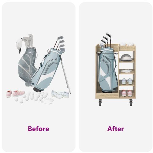 Голф шкаф с колело Едноцветен Сонома дъб 65 x 45 x 98 см