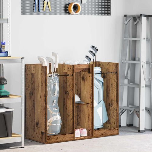 Голф шкаф Едноцветен Старо дърво 102 x 45 x 85,5 см