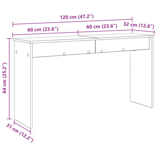 Стойка за клавиатура Циментено сиво 120 x 32 x 64 см