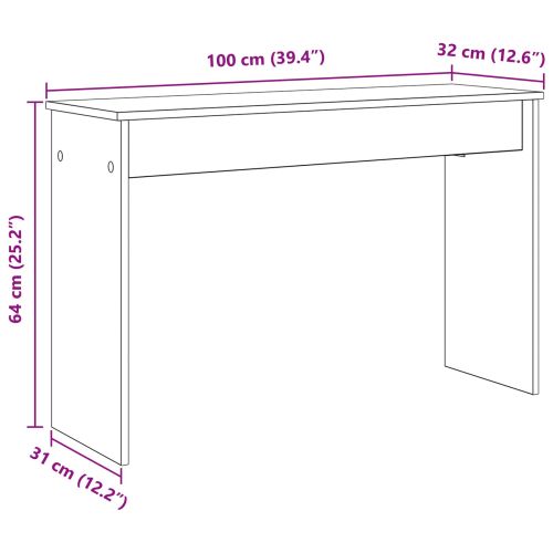 Стойка за клавиатура Сив Сонома 100 x 32 x 64 см