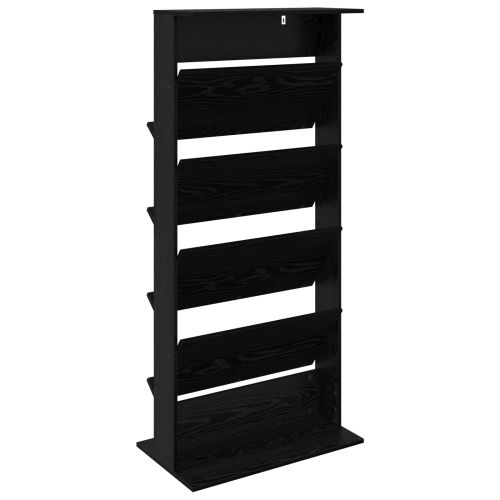 Етажерка за списания с рафт Черния дъб 70 x 41 x 156 см