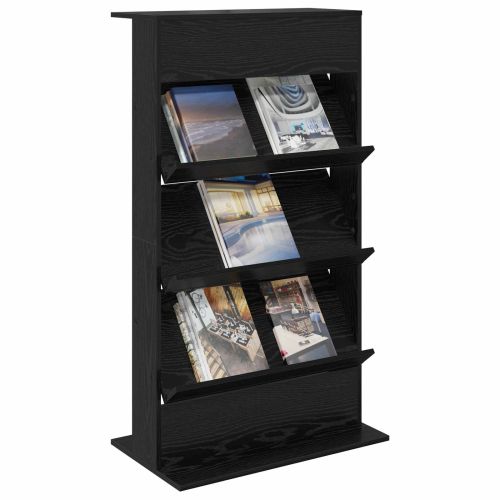Етажерка за списания с рафт Черния дъб 70 x 41 x 126 см