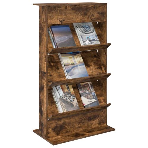 Етажерка за списания Димян дъб 70 x 41 x 126 см Инженерно дърво