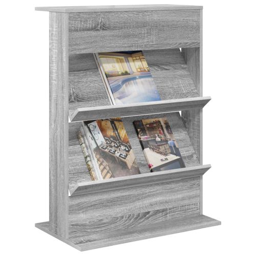 Етажерка за списания Сив Сонома 70 x 41 x 96 см