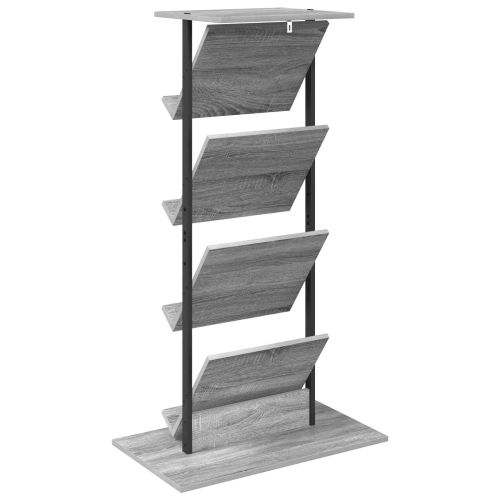 Етажерка за списания с рафт Сив Сонома 68 x 40 x 123.5 см