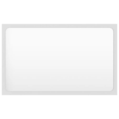 Комплект мебели за баня, бял, инженерно дърво