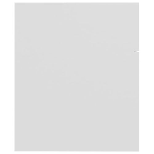 Комплект мебели за баня, бял, инженерно дърво