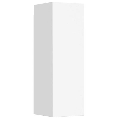 Комплект ТВ шкафове от 5 части, бял, инженерно дърво