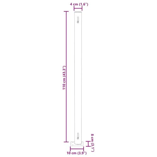 Прибираща се дворна странична тента, 180x500 см, червена
