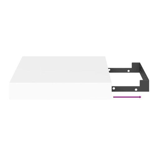 Окачени стенни рафтове, 4 бр, бели, 23x23,5x3,8 см, МДФ