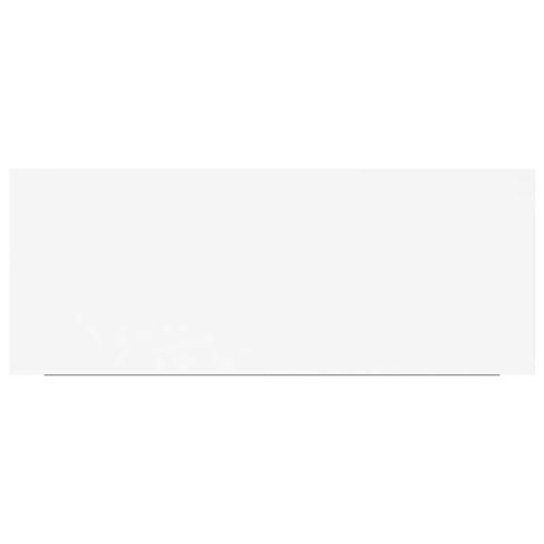 Окачен стенен рафт, бял, 60x23,5x3,8 см, МДФ