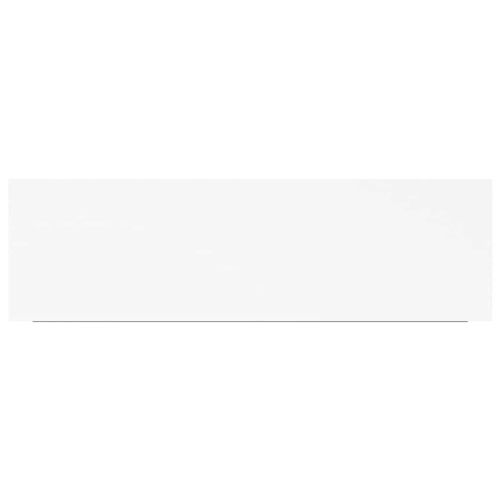 Окачени стенни рафтове, 2 бр, бели, 80x23,5x3,8 см, МДФ