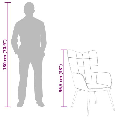 Релаксиращ стол, черен, плат