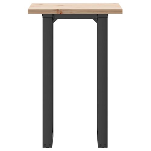 Трапезна маса О-образна рамка 50x50x75,5 см бор масив и стомана