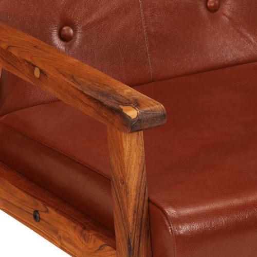 Фотьойл, кафяв, естествена кожа