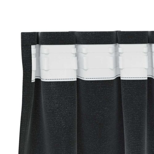 Затъмняващи завеси 2 pcs Черно 140 x 140 cm Кадифе