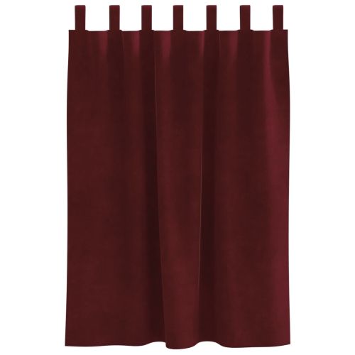 Затъмняващи завеси 2 pcs Виненочервен 140 x 140 cm Кадифе
